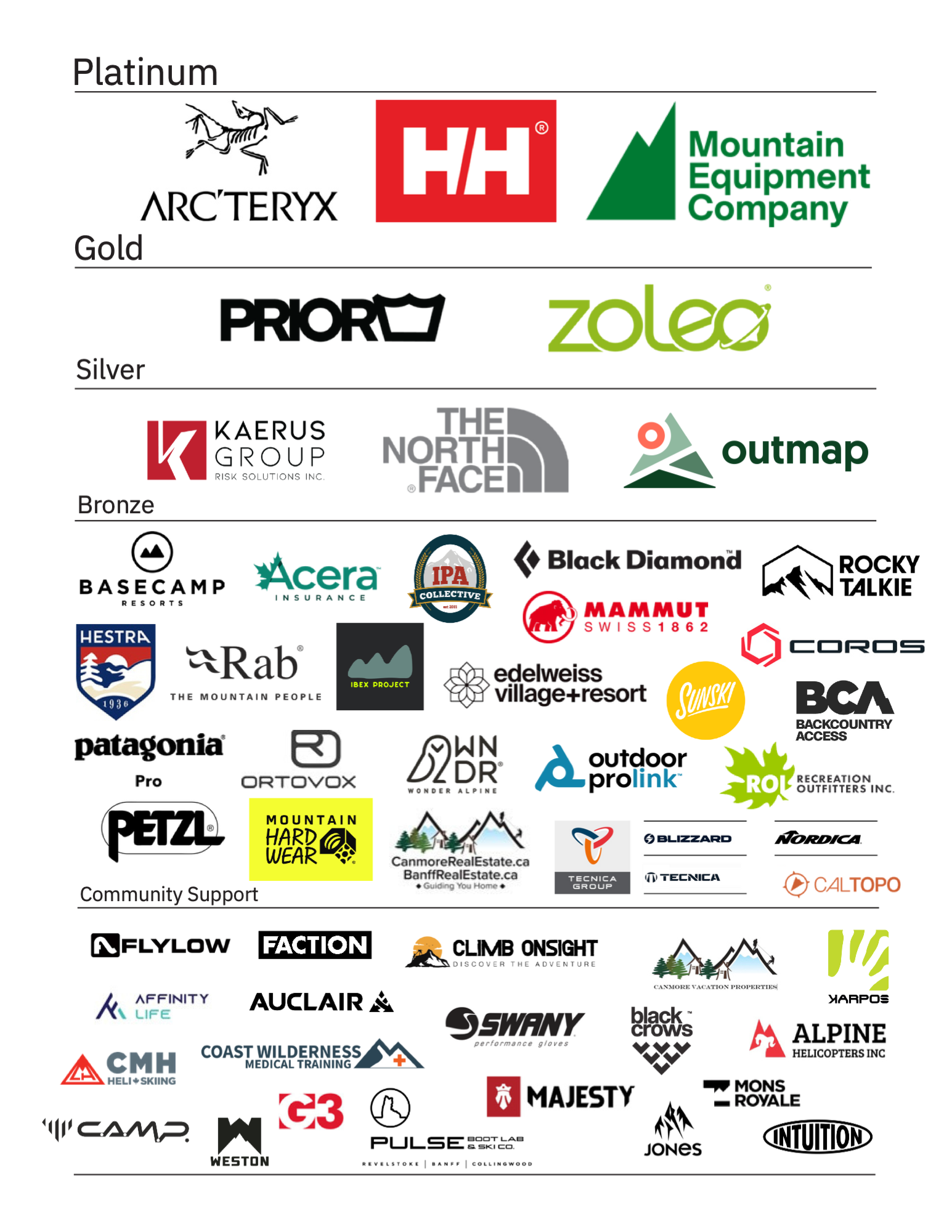 Display of ACMG Partner Logos as of November 2025